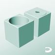 CS162-190-P_Pierced_Container_Box-_Bin-Infinite_Containers-Printable_Objects.jpg CS162-190-P Caja de almacenaje modular perforada Contenedor Jardinera Pantalla de lámpara 3d stl