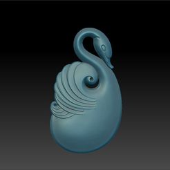 swan_pendant1.jpg Бесплатный STL файл swan pendant・План 3D-печати для скачивания