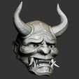 1.jpg Traditional Japanese Hannya Mask Oni Mask Samurai Mask 3D print model