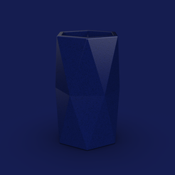 41468d2b-a7b3-43e3-a26a-27947a10f152.png Free STL file 71. Facet Origami Geometric Flower Vase - V14 - Ija (Inches)・3D printable object to download
