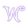 W_Ucase.stl Tinker Bell - cookie cutter alphabet cursive letters - set cookie cutter