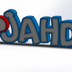 Jahde-avec-faces.jpg STL file Jahde, Luminous First Name, Lighting Led, Name Sign・3D print design to download, Flavien21
