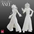 CARTOON-4.jpeg STL File – Axel (Kingdom Hearts Inspired) – Dual Pose Chibi FanArt – 3D Printable Models
