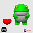 Pic-2024-02-22T093120.769.png ADORABLE FROG HOLDING A HEART / 3MF INCLUDED / NO SUPPORTS