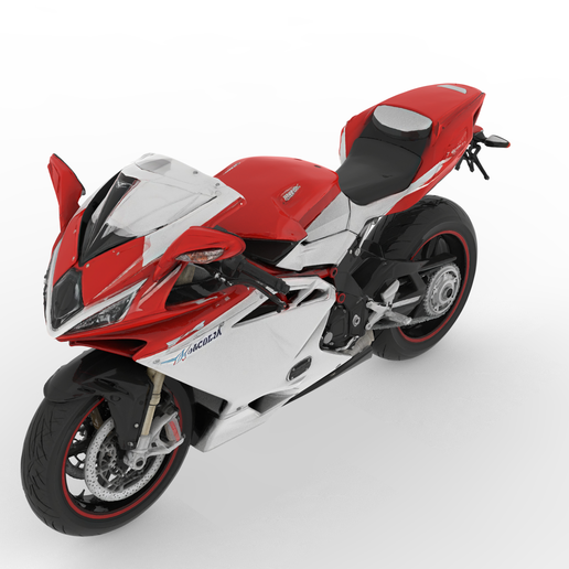 MV Agusta F4 1000 2015 Supersport Motorcycle – Detailed Miniature Model for Display & Easy Printing