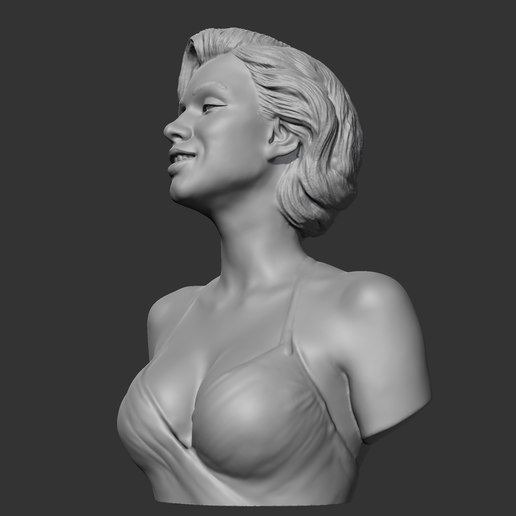 04.png Download OBJ file Marilyn Monroe 3D print model • 3D printing object, sangho