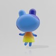 Jeremiah back view.png Full Color 3D Print Model Jeremiah Frog Villiager of Animal Crossing New Horizons