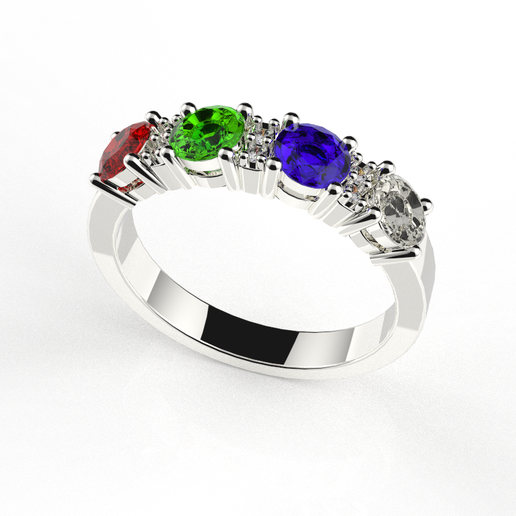 multicolor ring 3D model