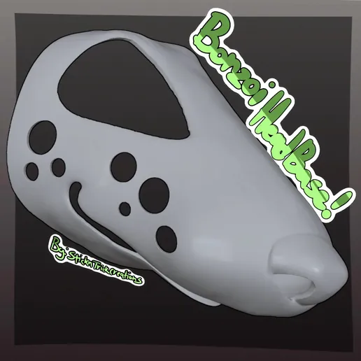 3D Borzoi Fursuit Headbase (Stl File)