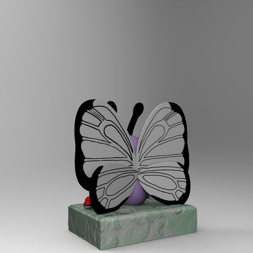 untitled.1909.jpg Butterfree - Arte de fã para impressão 3D
