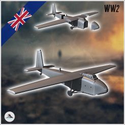 1-PREM.jpg GAL. 49 Hamilcar Mark I Planeador militar británico - Reino Unido WW2 Reino Unido Inglaterra Ejército Frente Occidental Normandía África Bulge WWII Día D