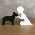 WhatsApp-Image-2023-01-25-at-12.05.08.jpeg Girl and her American Staffordshire Terrier (afro hair) for 3D printer or laser cut