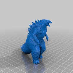 Godzilla_sans_Supports.png Бесплатный STL файл Godzilla without Pre-Made Supports・Дизайн для загрузки и 3D-печати, industriald