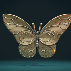 Btrfl-01.png 3D file Butterfly・Design to download and 3D print