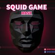 Squid_Game_mask_3d_print_model_01.jpg Squid Game Mask - Front Man Mask for Cosplay, Costume, Toy