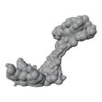 explosion-effect-45deg-diorama-grey-render.jpg 45° Explosion Smoke Effect for Gunpla / Mecha Dioramas (1:100 MG Scale) – 3D Print OBJ