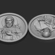 saint-francis-medallion-3d-model-obj-stl-2.jpg Saint Francis Medallion