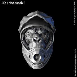 Biker_monkey_vol2_Bas_relief_1.jpg 3D-Datei Biker Affe vol 2 Basrelief Kunst・Modell zum Herunterladen und 3D-Drucken