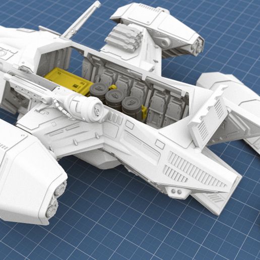 ♾️ ChickenHawk Utility Dropship・ 3D File for 3D printing・Cults