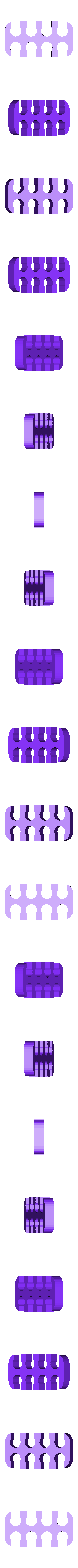 4x2_open.stl スリーブ付きカスタムPCケーブル用ケーブルコーム