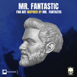 Cm LER EF FAN ART INSPIRED BY MR. FANTASTIC jest | Mister Fantastic fan art head inspired by Mr Fantastic for action figures