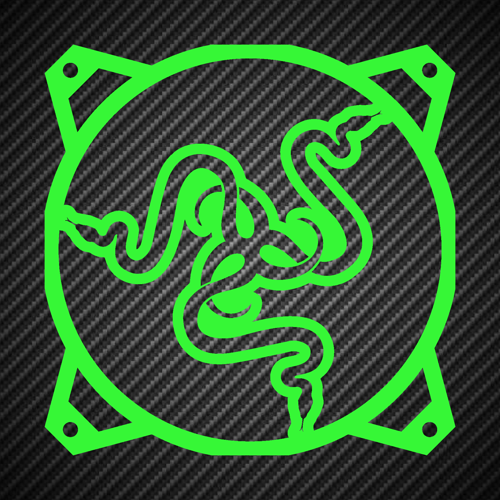 STL file RAZER - FAN COVER 120 MM・3D printable model to download・Cults