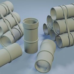 construction_set_pipes.jpg STL file Construction Set - Pipes - Wargamming Terrain・3D printable model to download