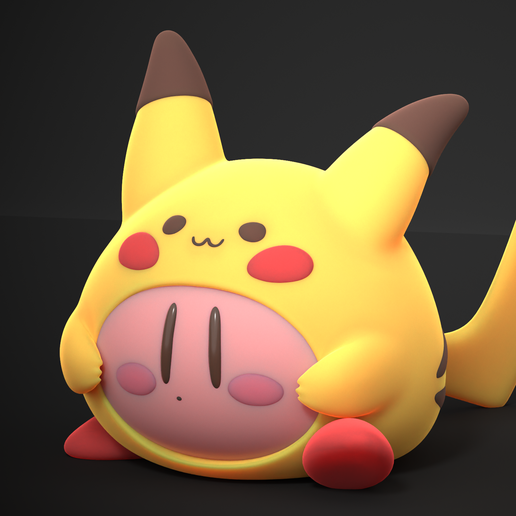 kirby pikachu - pikakirby 3D print model 3D model