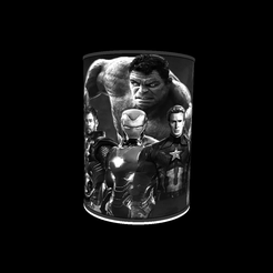 Vue-on_1.png STL file Avengers Lamp・3D printing model to download