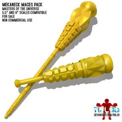 RBL3D_Mekaneck_maces0.jpg Fichier OBJ Mekaneck maces pack (Compatible Motu)・Idée pour impression 3D à télécharger