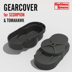 Tomahawk-Gearcover.jpg Gearcover for Kyosho Scorpion Beetle Tomahawk Turbo Scorpion