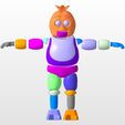 FNAF1_Chica1.jpg FNAF 1 Chica Traje de cuerpo entero con cabeza para impresión 3D