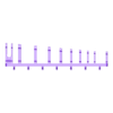 Pins.stl Tubular Spanner Set Holder 071 I for screws or peg board