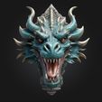 Dragon1.jpg Dragon Head Wall Decor Ornament | Stl,Obj,Glb,Fbx