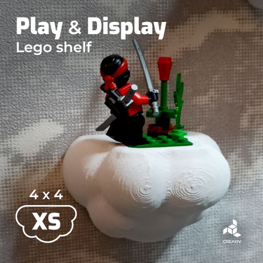 Lego shelf - Cloud XS 3D model