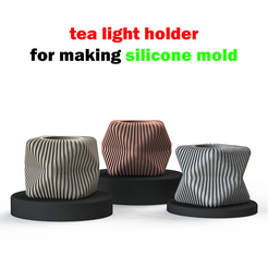 pic1.png STL-Datei Teelichthalter zur Herstellung von Silikonformen・Design für den 3D-Druck zum Herunterladen