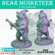 Bear_art.png Fichier STL Mousquetaire de l'ours・Modèle imprimable en 3D à télécharger