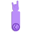 Emoji_Rock_Finger.STL Sliding Emoji Pack