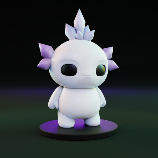 Lumimon Kryo – Ice Crystal Fantasy Creature STL | Cute Chibi Collectible