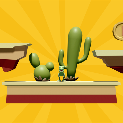 PACK OF ASSETS Desert World Low Poly 3D model