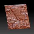 wenshuBodhisattva4.jpg Free STL file Manjushri bodhisattva and lion 3d model of bas-relief・Template to download and 3D print