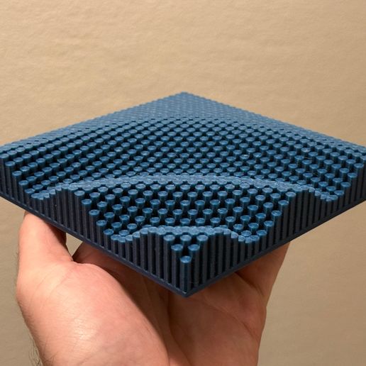 🌊 Sinusoidal Wave of Cylinders・Free STL File for 3D printing・Cults