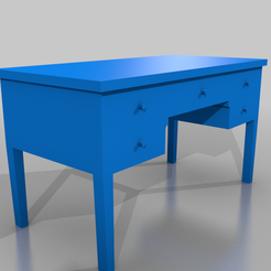 Teak_Tafel.png Fichier STL gratuit Bureau en teck・Objet imprimable en 3D à télécharger