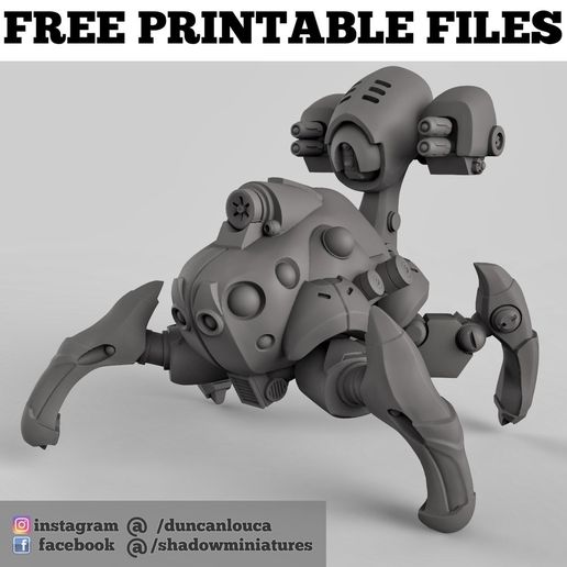 7bfed72d54cfb8ab794c78586c087623_display_large.jpg Free STL file Robot Spider・3D printable model to download, duncanshadow