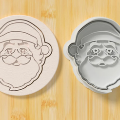 Snímek-obrazovky-2022-11-21-204011.png Archivo STL Cortador de galletas con la cara de Papá Noel・Design para impresora 3D para descargar, megacreator