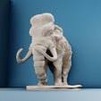 mammoth-2.png woolly Mammoth Standing Statue