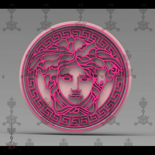 🏠 VERSACE LOGO・Free STL File for ・Cults