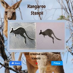Kangaroo Stencil Kangaroo Stencil