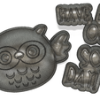 Coleccion-Halloween-Un-Hogar-Para-Mi-V1-owl.png Halloween Owl and "Have an owl-some day" Sign STL
