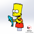 Bart-1.png Bart Simpson Kitchen Sponge Base / Base para esponja de cocina Bart Simpson